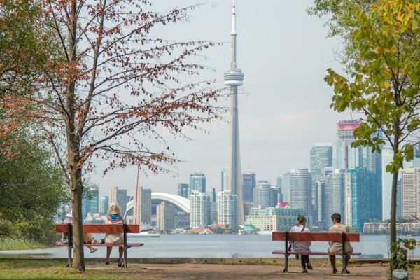 Toronto skyline with CN Tower — water service line replacement and lead pipe removal Toronto